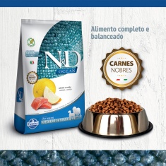 Ração N&D Ocean para Cães Adultos de Porte Médio e Grande Sabor Salmão e Melão
