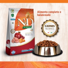 Ração Pumpkin N&D para Gatos Adultos Castrados Sabor Frango