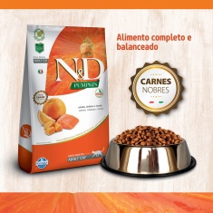 Ração Pumpkin N&D para Gatos Adultos Sabor Salmão