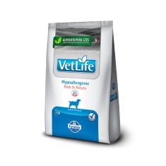 Ração Vet Life Hypoallergenic Pork e Potato para Cães