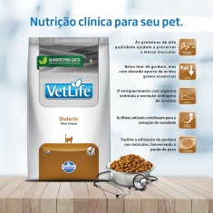 Ração Vet Life Natural Diabetic para Gatos Adultos