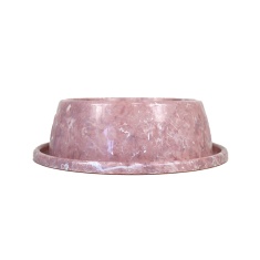 Comedouro Pet Injet Plástico Antiformiga Mármore Rose para Cães e Gatos