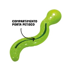 Brinquedo Jambo TPR Sound Cobra Verde para Cães