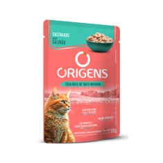 Sachê Origens para Gatos Castrados Sabor Salmão 85g
