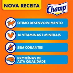 Ração Champ Carne e Cereal Para Cães Filhotes 900 g