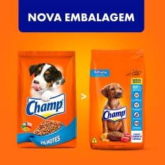 Ração Champ Carne e Cereal Para Cães Filhotes 900 g