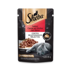 Ração Úmida Sheba Sachê para Gatos Adultos Sabor Carne 85g
