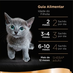 Ração Úmida Sheba Sachê para Gatos Filhotes Sabor Carne 85g