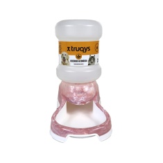 Bebedouro Automático Truqys Pet Plástico Mármore Carrara Rosé para Cães e Gatos 2 L