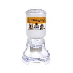 Comedouro Automático Truqys Pet Galão Plástico Mármore Carrara Cinza para Cães e Gatos