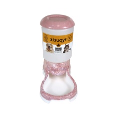 Comedouro Automático Truqys Pet Galão Plástico Mármore Carrara Rosé para Cães e Gatos