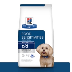 Ração Hill's Prescription Diet z/d Pedaços Pequenos para Cães Adultos Alergia Alimentares e da Pele 3,17 kg