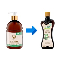 Shampoo PetNature Aloe Vera para Cães e Gatos 500ml