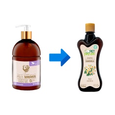 Shampoo PetNature Peles Sensíveis para Cães e Gatos 500ml