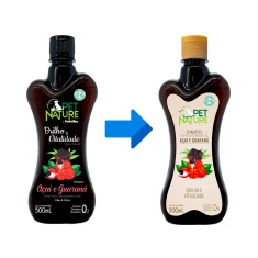 Shampoo Pet Nature Petbrilho Vegano Vitalidade e Brilho Açai e Guaraná para Cães 500 ml
