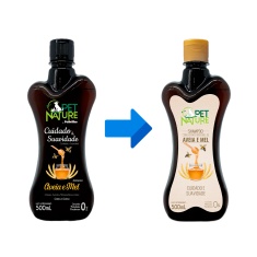 Shampoo Natureza Petbrilho para Cães e Gatos Aveia e Mel 500ml