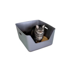 Bandeja Higiênica Cansei de Ser Gato Cinza para Gatos