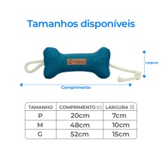 Brinquedo Mabuu Osso com Corda Azul