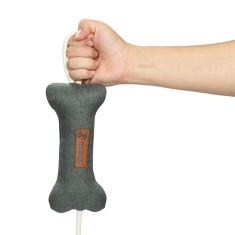 Brinquedo Mabuu Osso com Corda Cinza