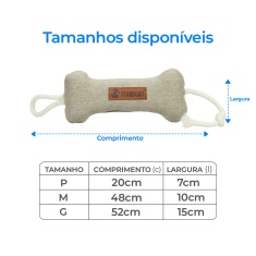 Brinquedo Mabuu Osso com Corda Creme