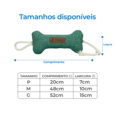 Brinquedo Mabuu Osso com Corda Verde