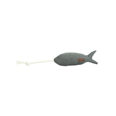 Brinquedo Mabuu Peixe com Corda Cinza