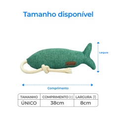 Brinquedo Mabuu Peixe com Corda Verde