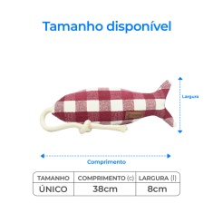 Brinquedo Mabuu Peixe com Corda Xadrez