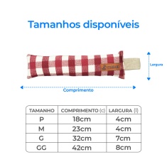 Brinquedo Mabuu Almofada com Apito Reta Xadrez
