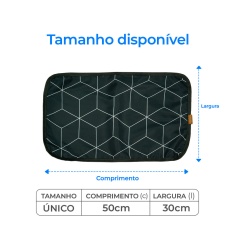 Jogo Americano Mabuu Pet Linhas Geométricas Preta para Cães e Gatos