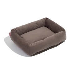Cama Spike Retangular Veludo Café para Cães e Gatos