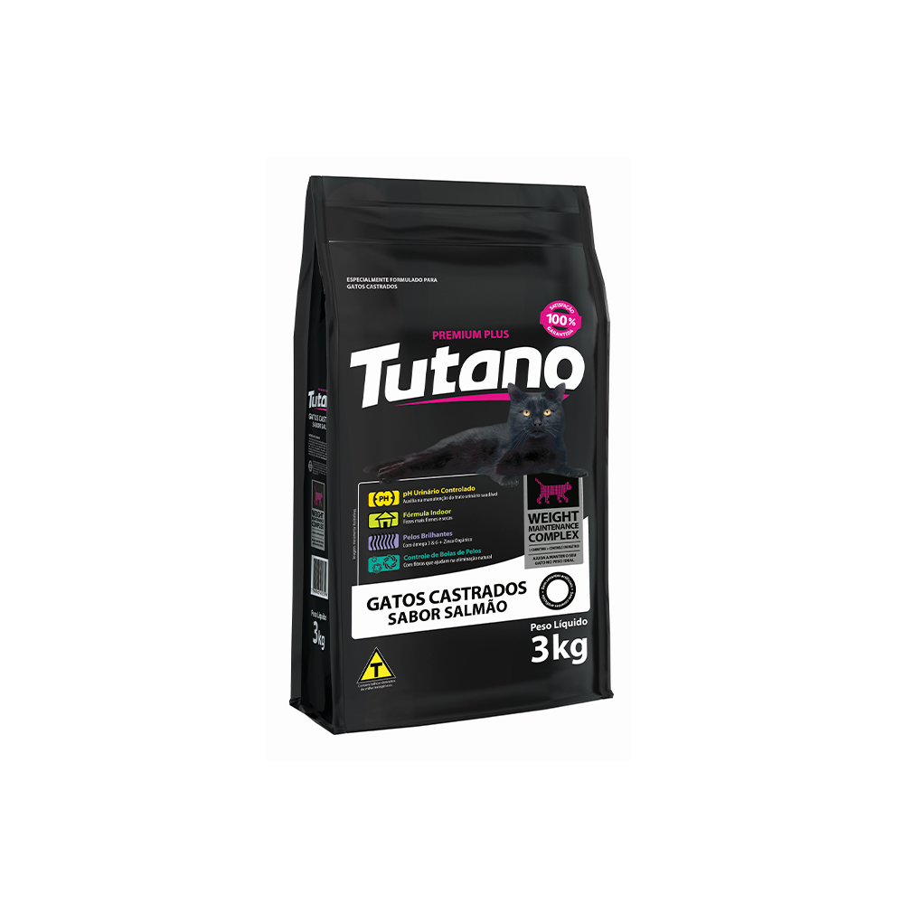 Ração Tutano para Gatos Castrados Sabor Salmão