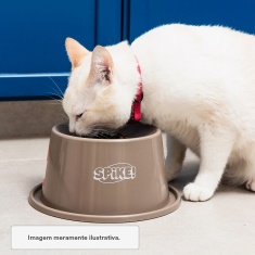 Comedouro Spike Antiformiga Alto Marrom para Gatos 200ml