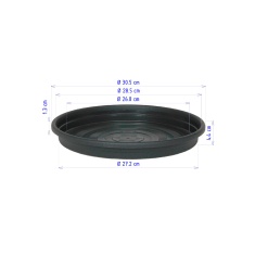 Prato Desli Para Vasos Preto