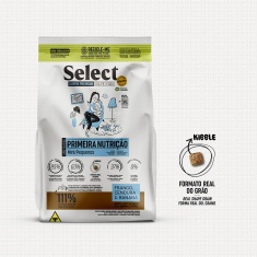 Ração Select by Monello Primeira Nutrição para Cães Filhotes de Porte Mini e Pequeno Sabor Frango, Cenoura e Banana