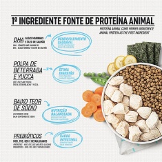 Ração Select by Monello Primeira Nutrição para Cães Filhotes de Porte Mini e Pequeno Sabor Frango, Cenoura e Banana