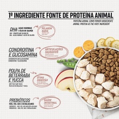 Ração Select by Monello Digestão Equilibrada para Cães Adultos de Porte Médio e Grande Sabor Frango, Ovos e Maçã