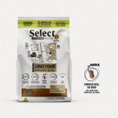 Ração Select by Monello Longevidade para Cães Senior 7+ de Porte Mini e Pequeno Sabor Peru, Ervilha e Blueberry