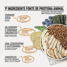 Ração Select by Monello Longevidade para Cães Senior 5+ de Porte Médio e Grande Sabor Salmão, Ervilha e Blueberry