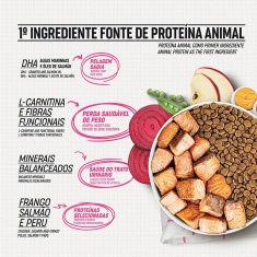 Ração Select by Monello Calorias Controladas para Gatos Adultos Sabor Salmão, Ervilha e Maçã