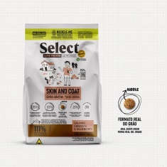 Ração Select by Monello Skin And Coat para Gatos Adultos Sabor Salmão, Cenoura e Blueberry