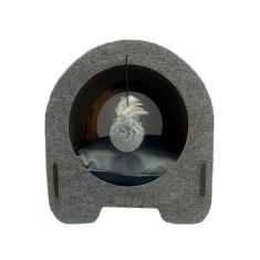 Arranhador Fábrica Pet Cama Iglu Cinza para Gatos