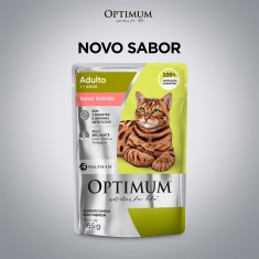 Ração Úmida Optimum Sachê para Gatos Adultos Sabor Salmão 85g
