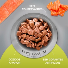 Ração Úmida Optimum Sachê para Gatos Adultos Sabor Salmão 85g