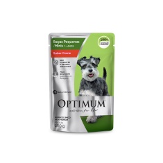 Ração Úmida Optimum Sachê para Cães Adultos Raças Pequenas e Minis Sabor Carne 100g