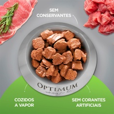Ração Úmida Optimum Sachê para Cães Adultos Raças Pequenas e Minis Sabor Carne 100g