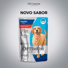 Ração Umida Optimum Sachê para Cães Adultos de Raças Grandes Sabor Carne 100 g