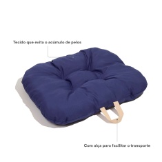 Cama Spike Colchonete Confort Azul para Cães e Gatos