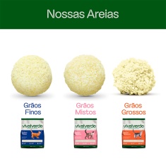 Areia Higiênica Viva Verde Grãos Finos para Gatos