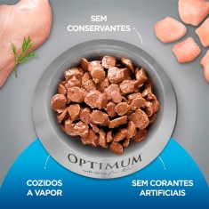 Ração Umida Optimum Sachê para Gatos Adultos Castrados Sabor Frango 85 g